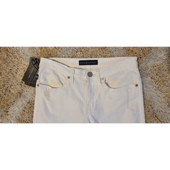 NWT Rock & Republic White Kendall Mid Rise Capri Size Size 6. - Picture 5 of 9